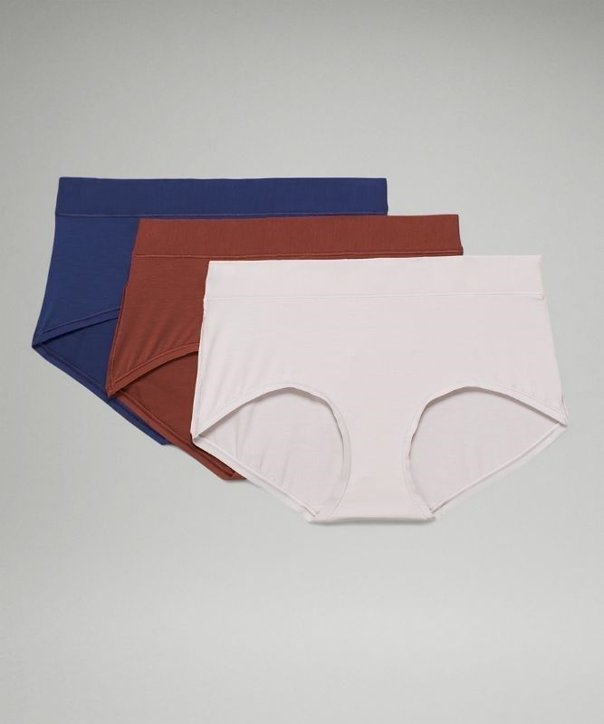 Lululemon UnderEase Mid-Rise Boyshort Underwear 3 Pack Underkläder Dam Bruna | JTOB-21035