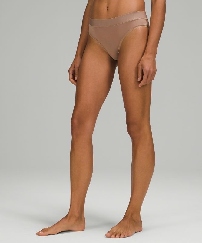 Lululemon UnderEase Mid-Rise Cheeky Bikini Underwear Underkläder Dam Bruna | AVPZ-73046