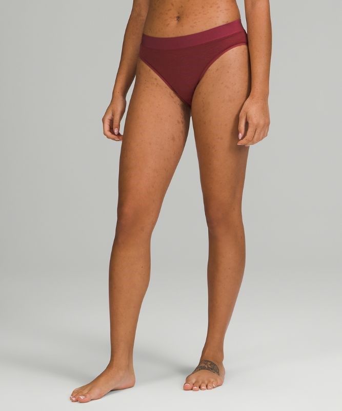 Lululemon UnderEase Mid-Rise Multi-Silhouette Underwear 3 Pack Lace Underkläder Dam Svarta Vinröda | YWRA-38072