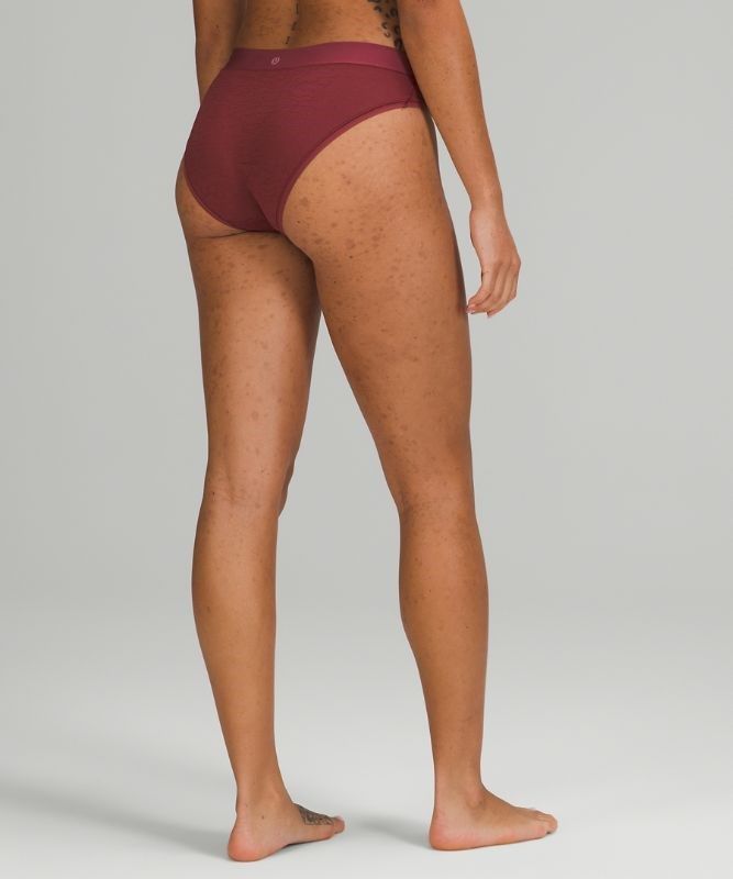 Lululemon UnderEase Mid-Rise Multi-Silhouette Underwear 3 Pack Lace Underkläder Dam Svarta Vinröda | YWRA-38072