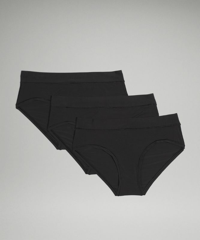Lululemon UnderEase Mid Rise Hipster Underwear 3 Pack Underkläder Dam Svarta | OTNF-07526
