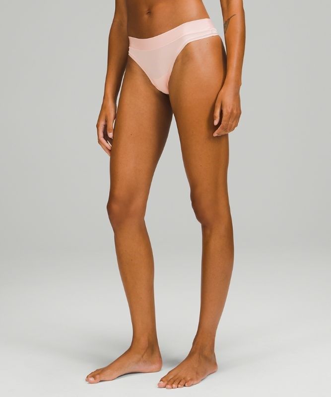 Lululemon UnderEase Mid Rise Thong Underwear 3 Pack Underkläder Dam Camo Bruna Olika Färger Rosa Vita Svarta | XOUD-17364