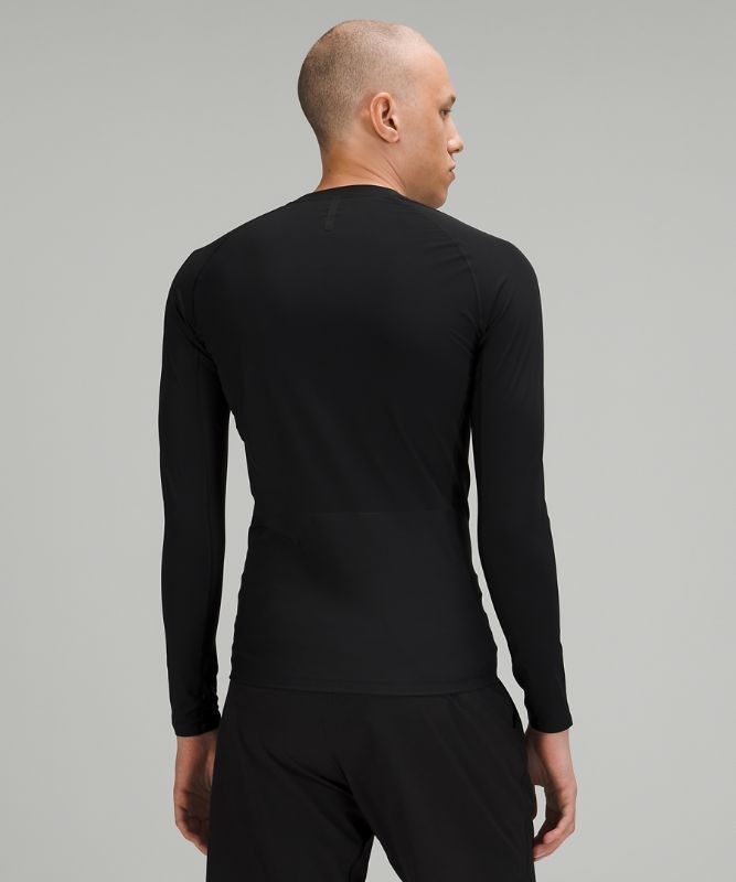 Lululemon Vital Drive Long Sleeve Shirt Blast Herr Svarta | HOYG-71259