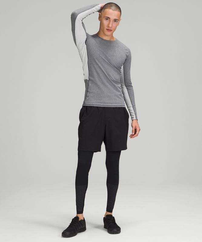 Lululemon Vital Drive Long Sleeve Shirt Blast Herr Heathered Vapor | VFUC-65879