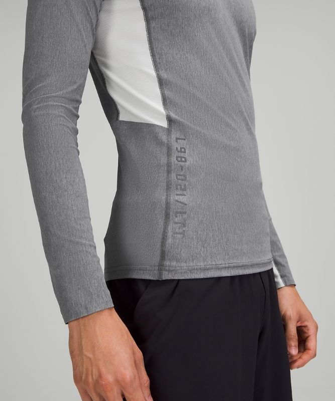 Lululemon Vital Drive Long Sleeve Shirt Blast Herr Heathered Vapor | VFUC-65879