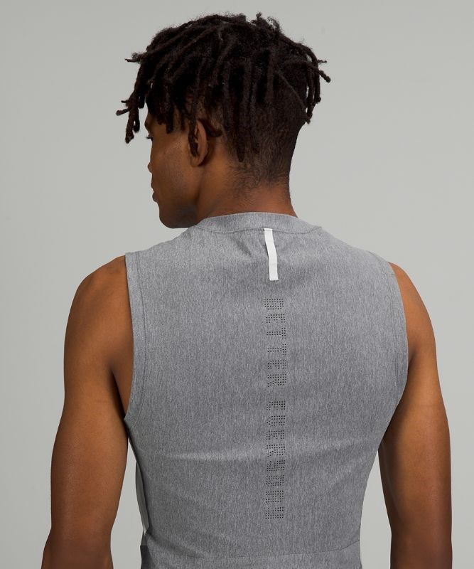 Lululemon Vital Drive Training Sleeveless Shirt Blast Herr Heathered Vapor | ZIKT-30462