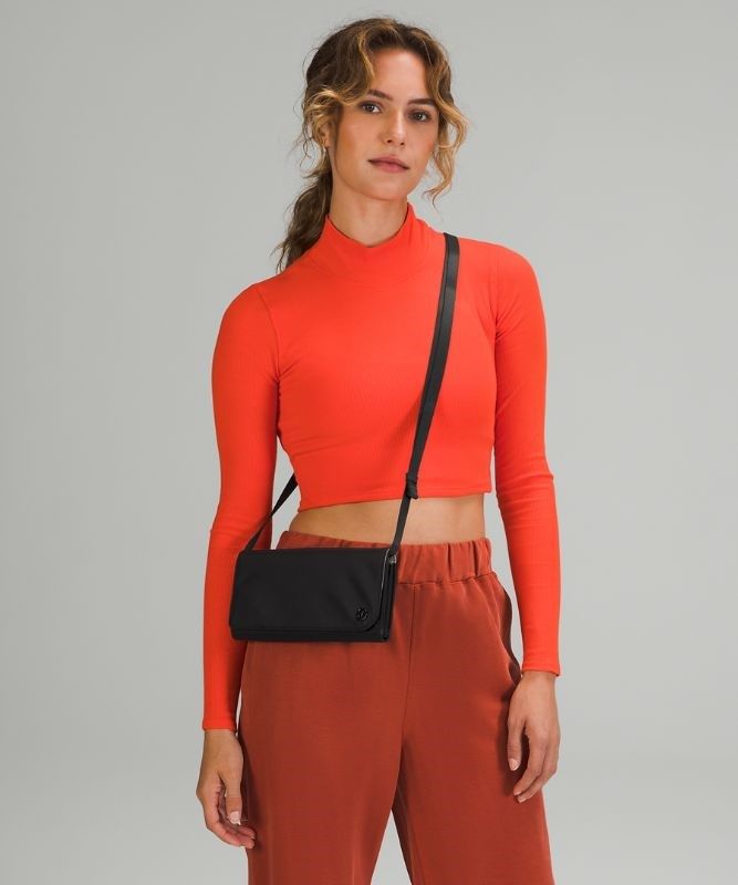 Lululemon Wallet Clutch Crossbody Väskor Accessories Svarta | YQTD-78094