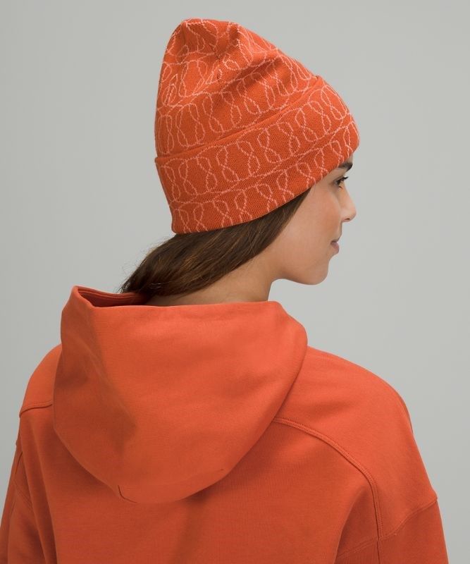 Lululemon Warm Revelation Beanie Logo Hatt Accessories Orange Rosa | GNZD-96754