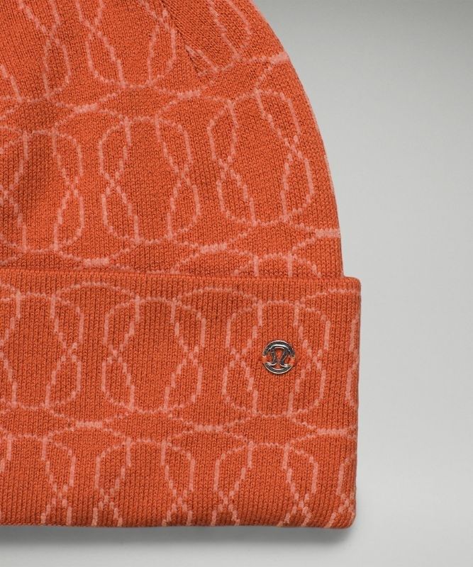Lululemon Warm Revelation Beanie Logo Hatt Accessories Orange Rosa | GNZD-96754