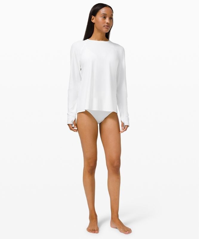 Lululemon Waterside Relaxed UVP Long-Sleeve Baddräkter Dam Vita | MKJC-67893