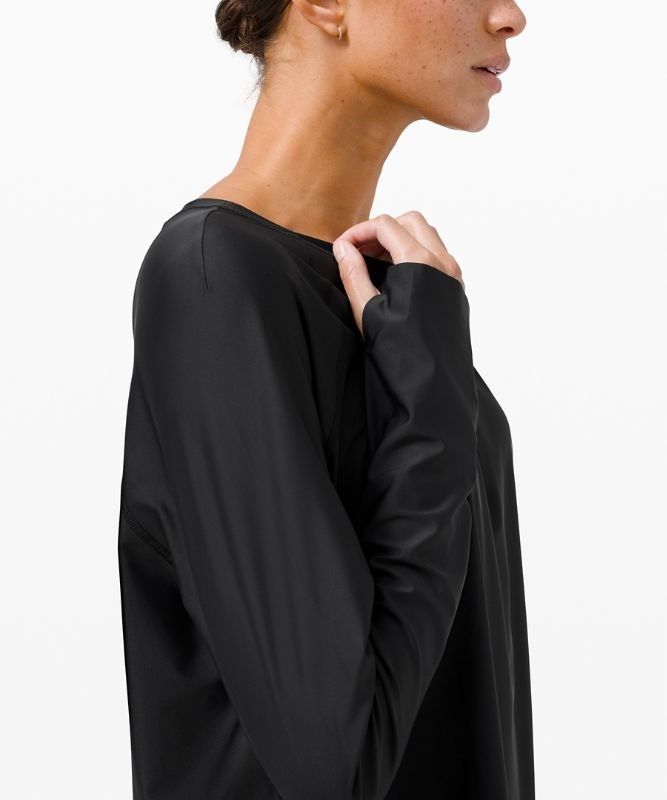 Lululemon Waterside Relaxed UVP Long-Sleeve Baddräkter Dam Svarta | DJFU-07642