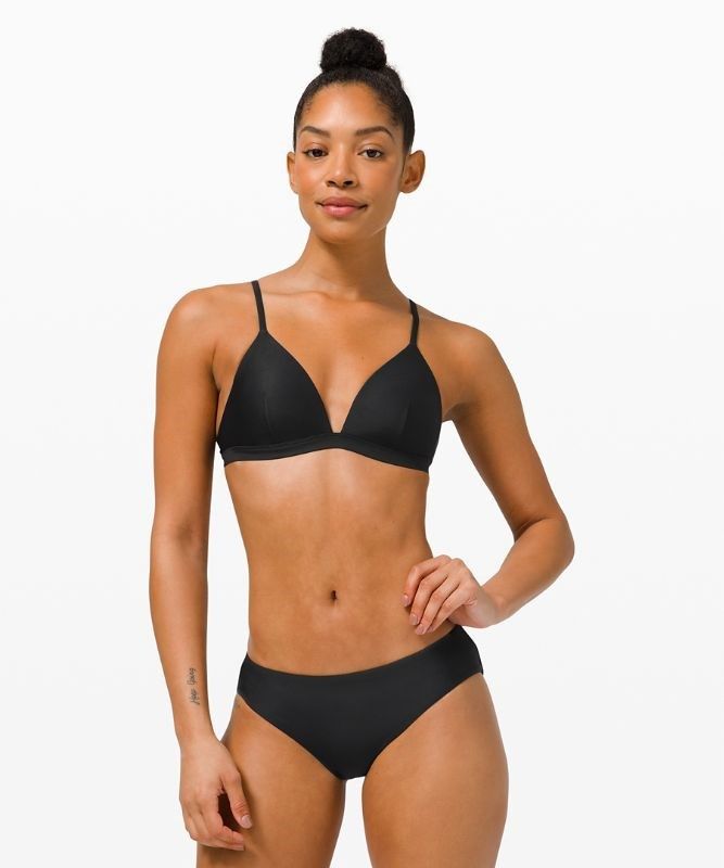 Lululemon Waterside Swim Top A/B Cup Baddräkter Dam Svarta | ZSNQ-64985
