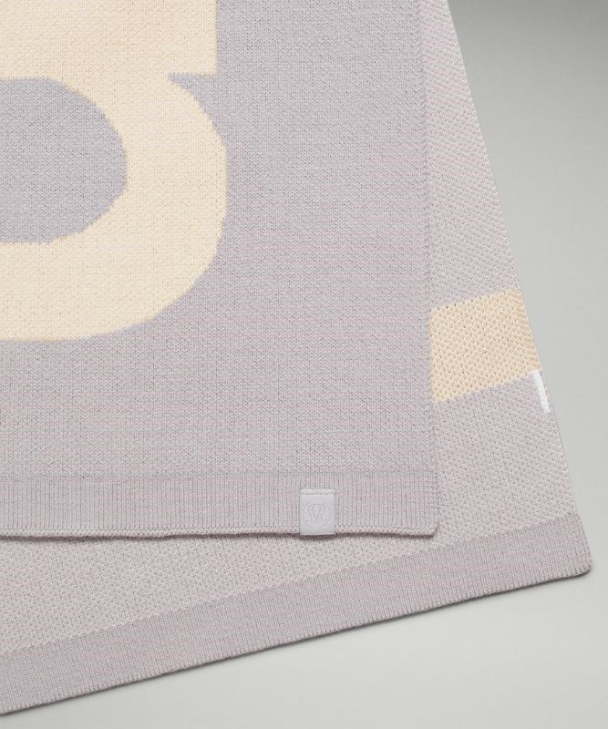 Lululemon Wool-Blend Knit Logo Scarf Halsduk Accessories Vita | MXIW-16824