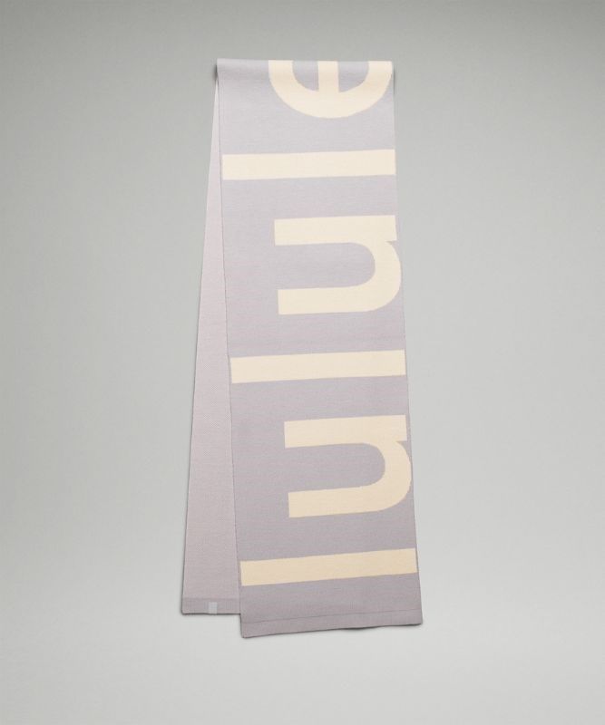 Lululemon Wool-Blend Knit Logo Scarf Halsduk Accessories Vita | MXIW-16824