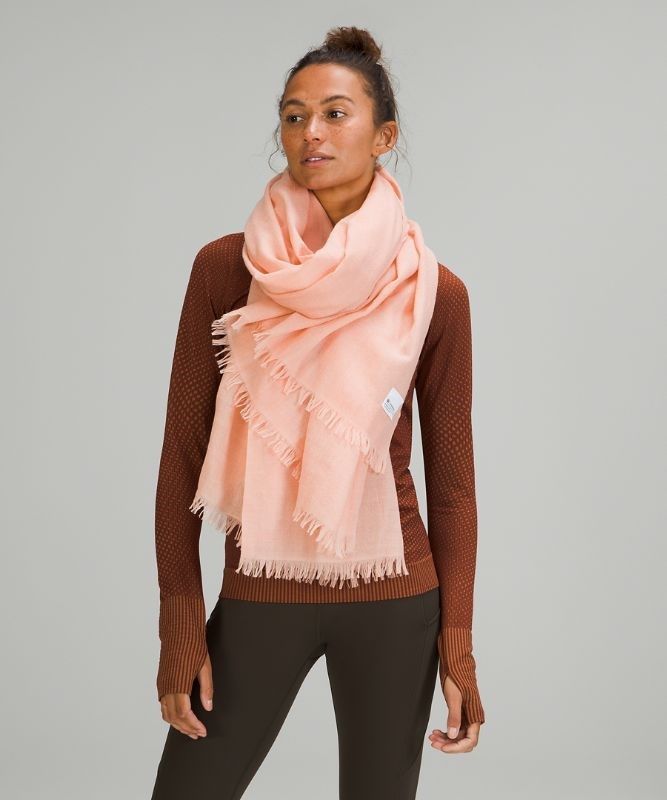 Lululemon Woven Wool Scarf Halsduk Accessories Rosa | PZLJ-75314