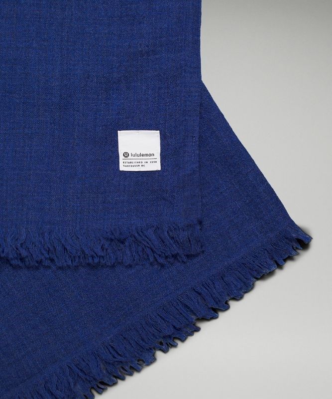 Lululemon Woven Wool Scarf Halsduk Accessories Heathered Night Sea | CUHQ-85216