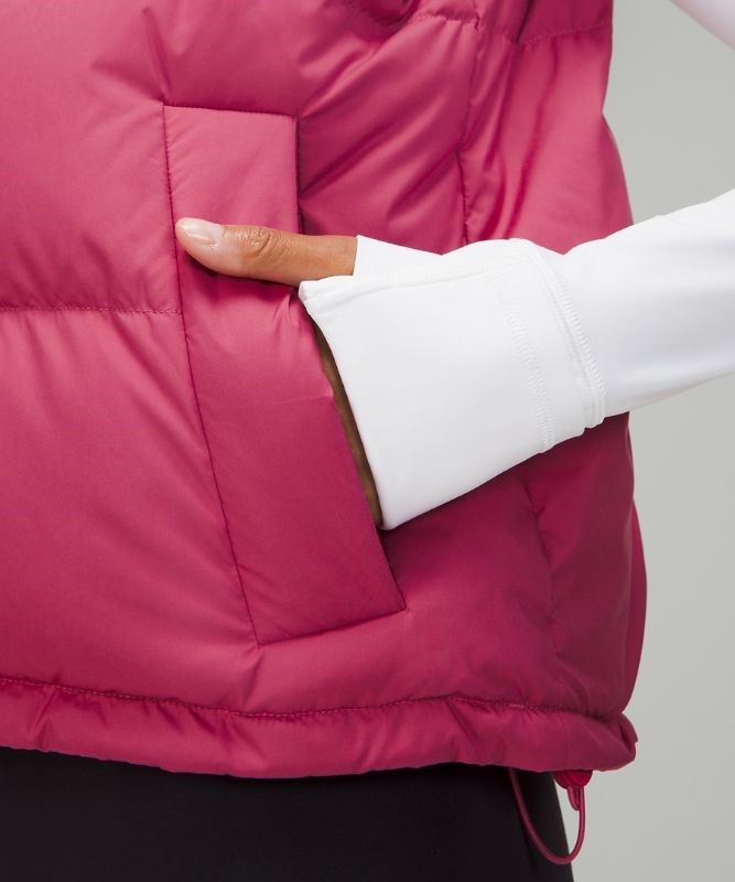 Lululemon Wunder Puff Crop Vest Jackor Dam Rosa | MDVJ-51603