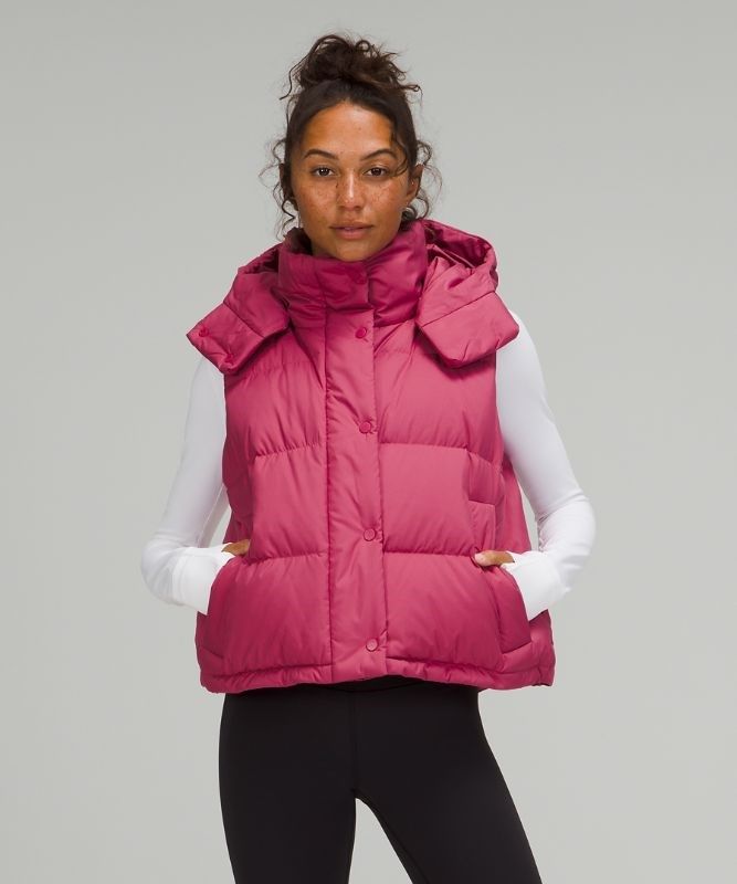 Lululemon Wunder Puff Crop Vest Jackor Dam Rosa | MDVJ-51603