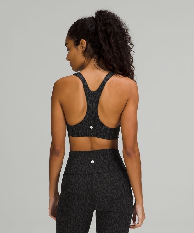 Lululemon Wunder Train Bra Medium Support, C/D Cup Sport BH Dam Leopard Camo Svarta Olika Färger | FGBP-60498