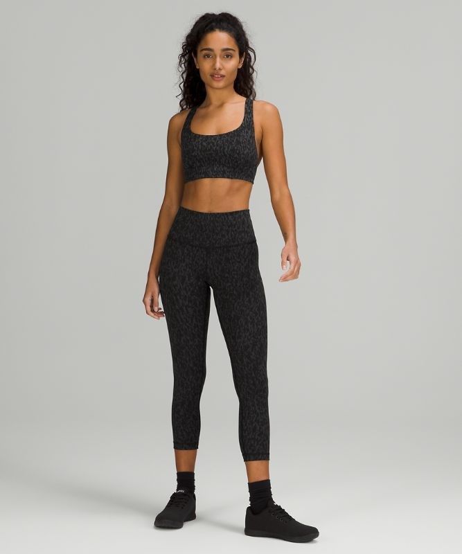 Lululemon Wunder Train Bra Medium Support, C/D Cup Sport BH Dam Leopard Camo Svarta Olika Färger | FGBP-60498