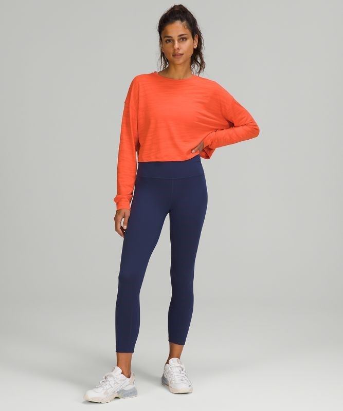 Lululemon Wunder Train HR Crop 23 Leggings Dam Night Sea | EDHM-62578