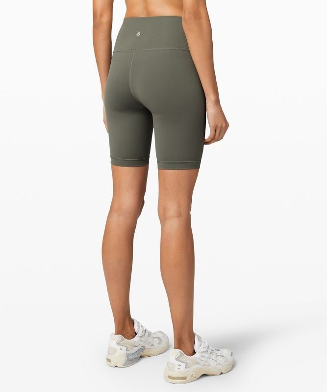 Lululemon Wunder Train High-Rise Short 8 Shorts Dam Grå Olivgröna | KNPR-29081