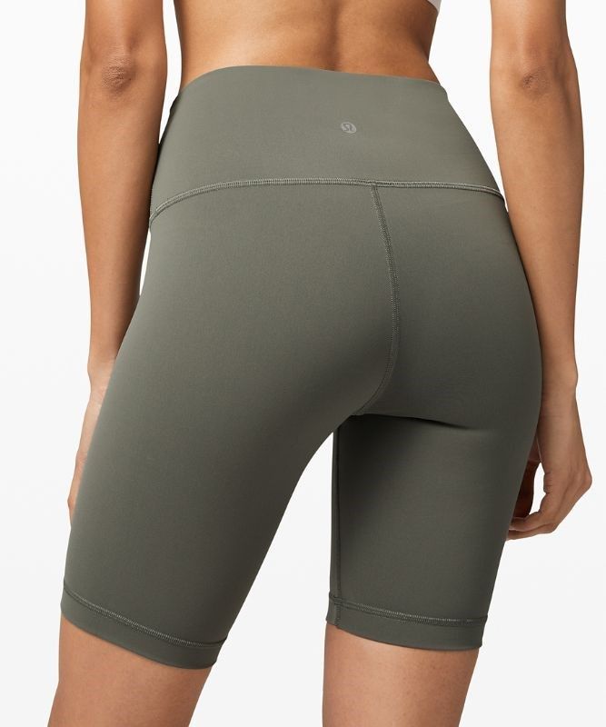 Lululemon Wunder Train High-Rise Short 8 Shorts Dam Grå Olivgröna | KNPR-29081