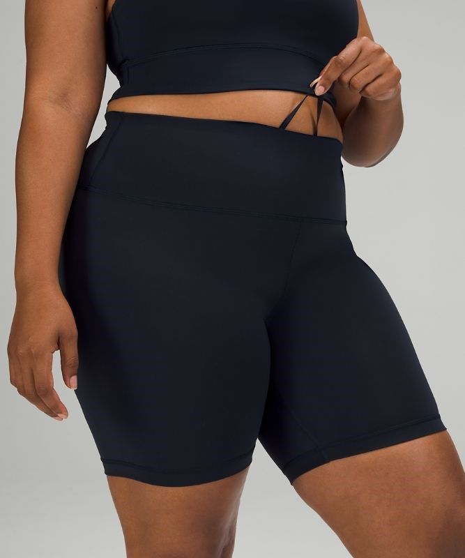 Lululemon Wunder Train High-Rise Short 8 Shorts Dam Marinblå | ULYZ-72538