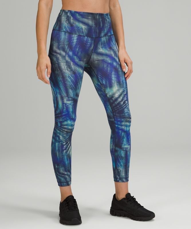 Lululemon Wunder Train High-Rise Tight 25 Foil Leggings Dam Blå Olika Färger | QJBG-90278