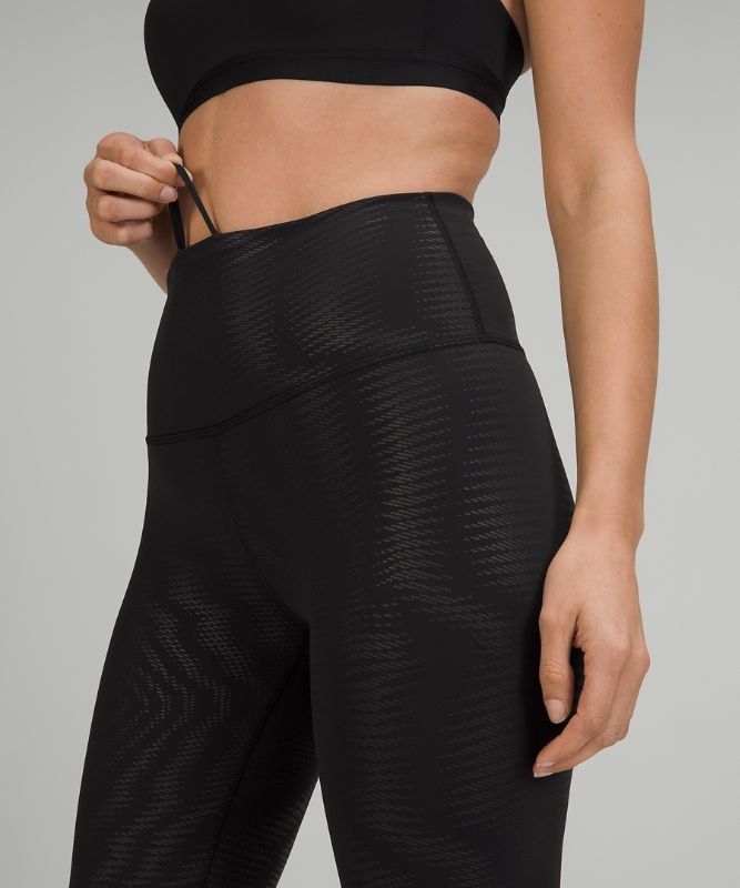 Lululemon Wunder Train High-Rise Tight 25 Foil Leggings Dam Svarta | MZUJ-20716