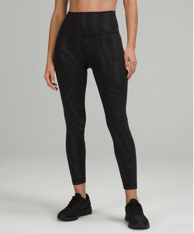 Lululemon Wunder Train High-Rise Tight 25 Foil Leggings Dam Svarta | MZUJ-20716