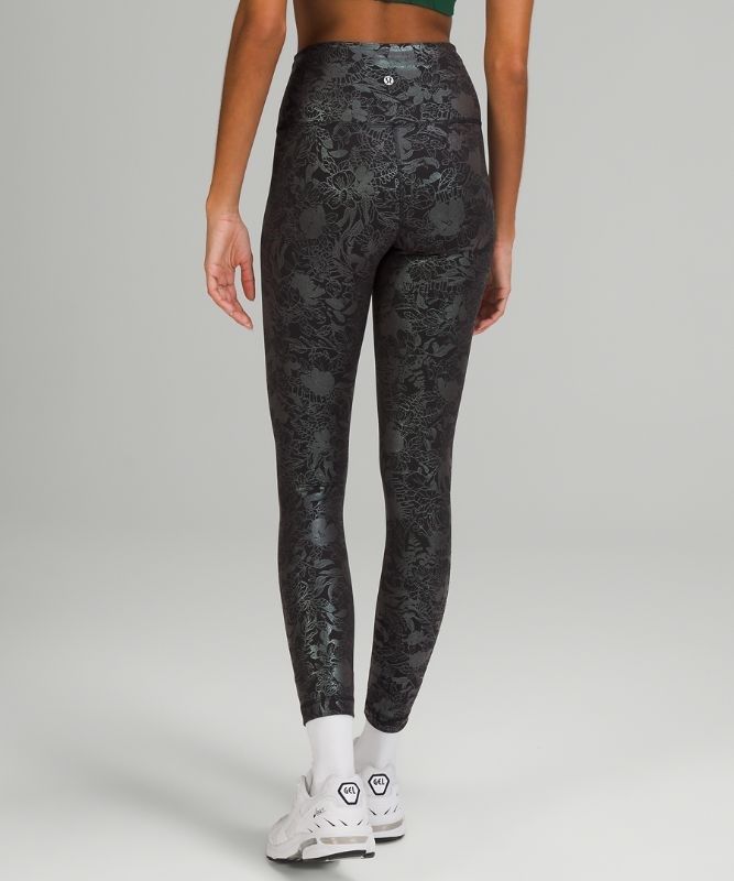 Lululemon Wunder Train High-Rise Tight 25 Foil Leggings Dam Svarta | CEOD-20458