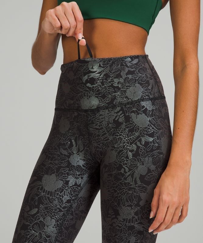Lululemon Wunder Train High-Rise Tight 25 Foil Leggings Dam Svarta | CEOD-20458