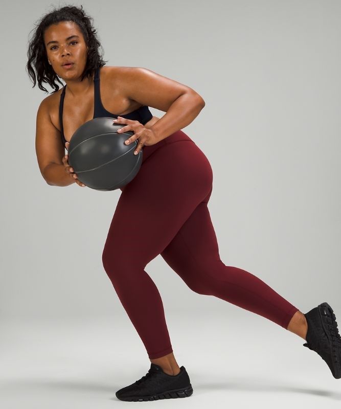 Lululemon Wunder Train High-Rise Tight 25 Leggings Dam Röda Vinröda | TLXE-37961