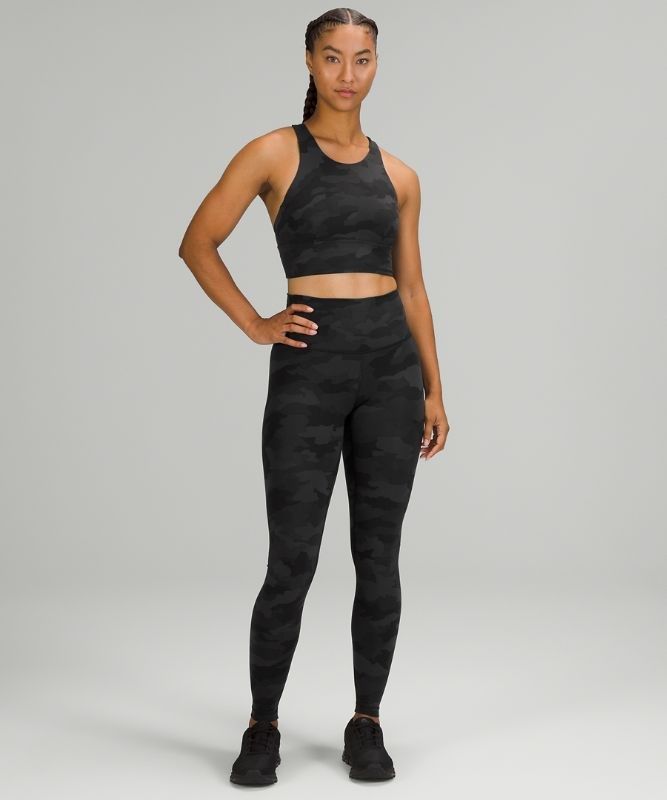 Lululemon Wunder Train Long-Line Bra Sport BH Dam Camo Svarta Olika Färger | LZOH-30581