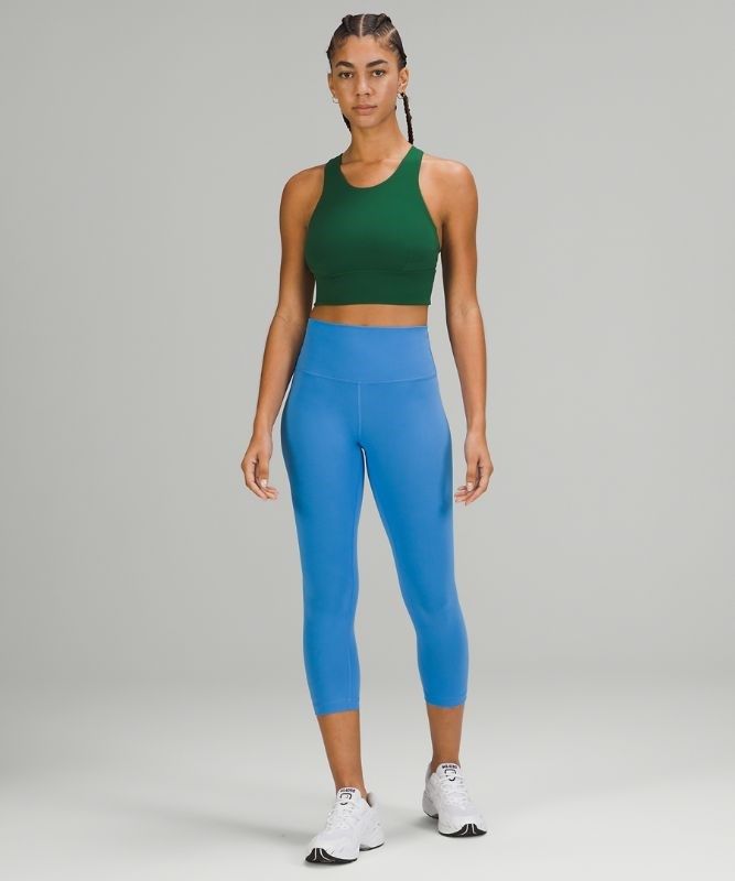 Lululemon Wunder Train Long-Line Bra Sport BH Dam Gröna | YGCU-92368