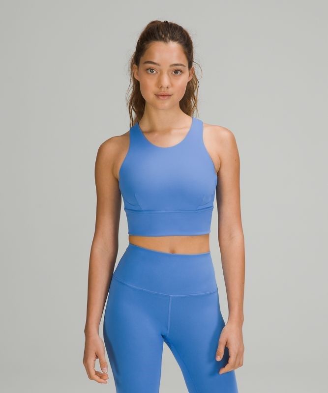 Lululemon Wunder Train Long-Line Bra Sport BH Dam Blå | BWZD-74359