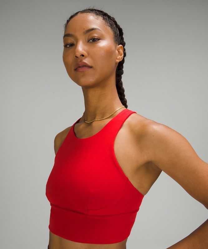 Lululemon Wunder Train Long-Line Bra Sport BH Dam Mörkröda | AQEJ-56924