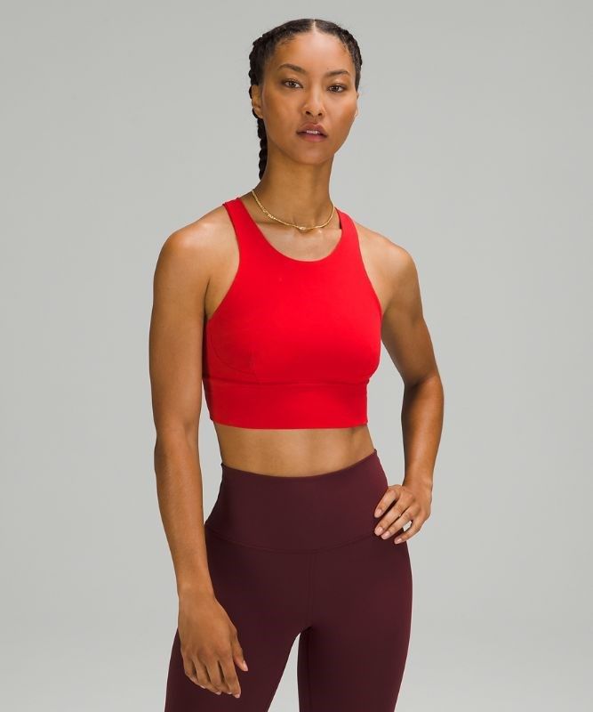 Lululemon Wunder Train Long-Line Bra Sport BH Dam Mörkröda | AQEJ-56924