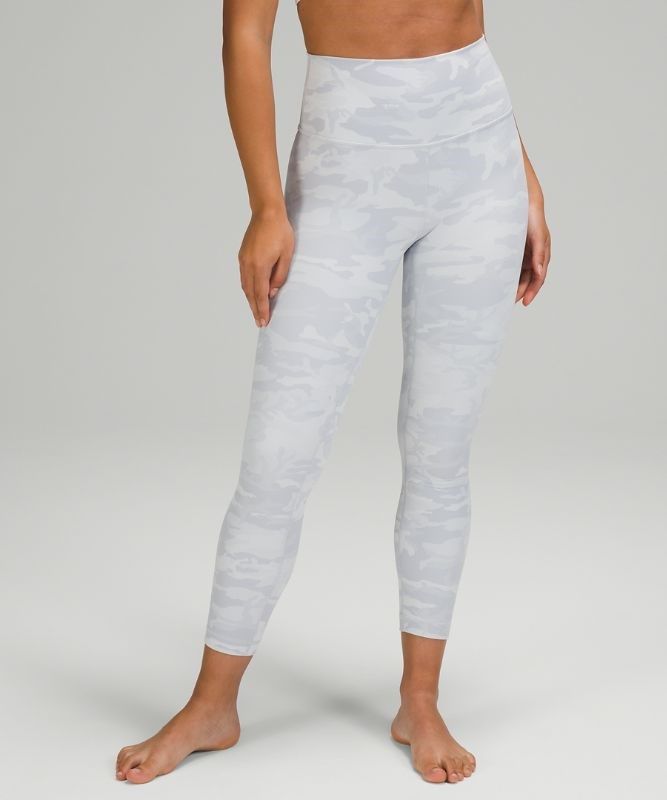 Lululemon Wunder Under HR Crop 23 Byxor Dam Camo Vita | VLSQ-38605