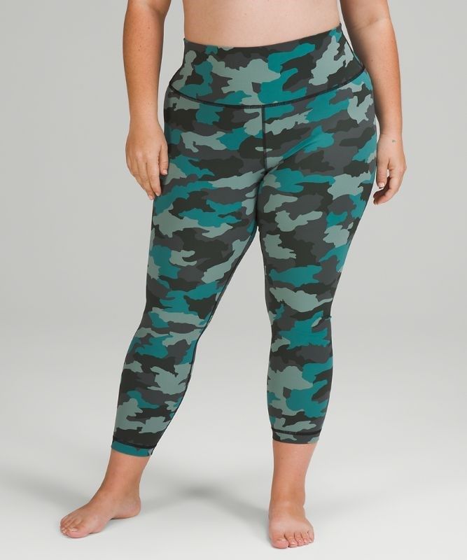 Lululemon Wunder Under HR Tight 25 Leggings Dam Camo Turkos Olika Färger | STOM-51784