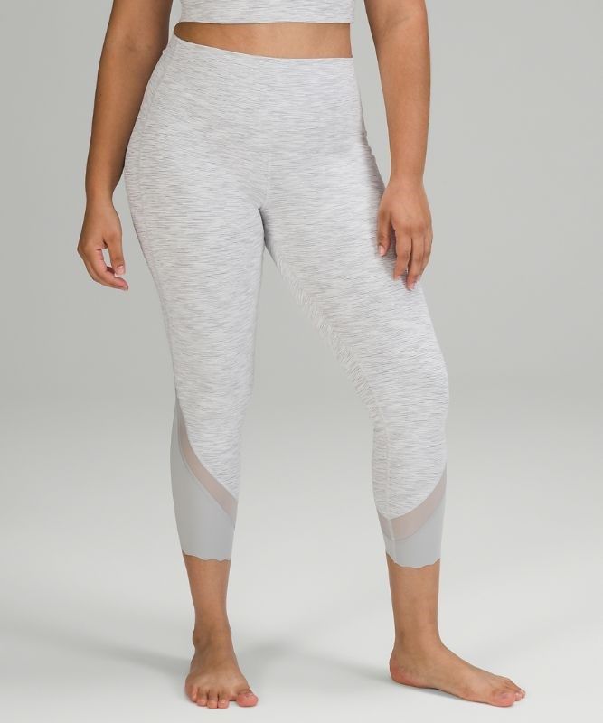 Lululemon Wunder Under Scalloped Hem High-Rise Crop 23 Leggings Dam Olika Färger | MSED-64520