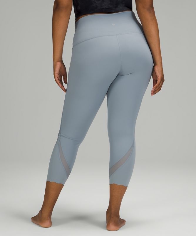 Lululemon Wunder Under Scalloped Hem High-Rise Crop 23 Leggings Dam Chambray | YRVN-25491
