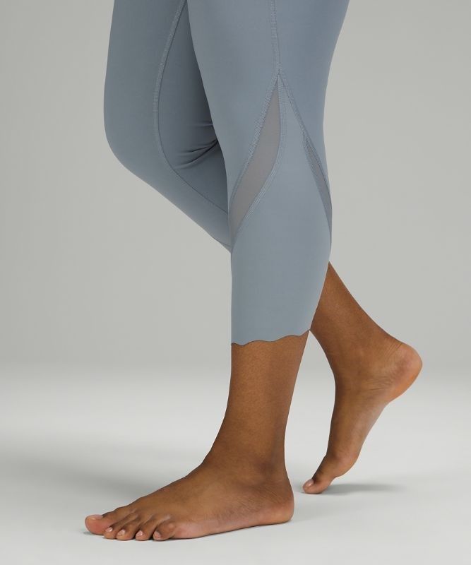 Lululemon Wunder Under Scalloped Hem High-Rise Crop 23 Leggings Dam Chambray | YRVN-25491
