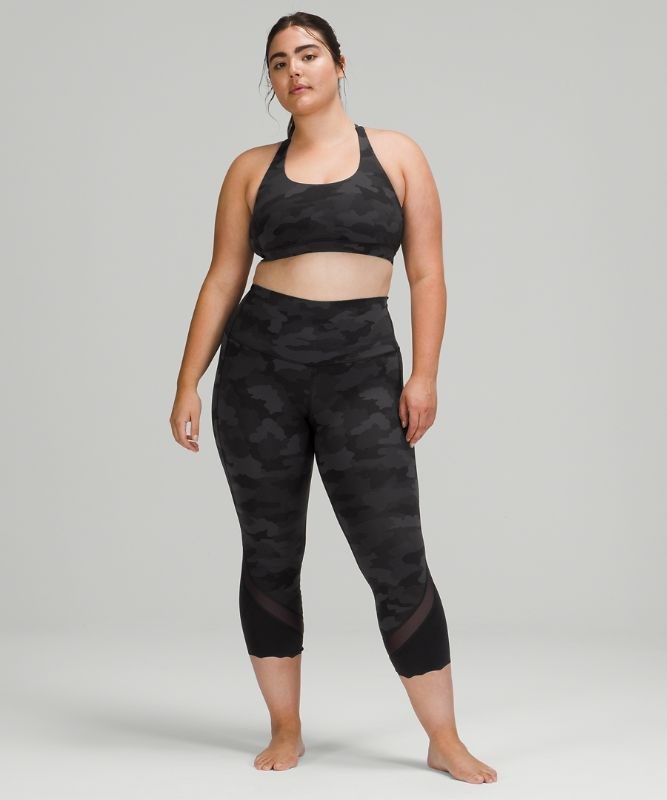 Lululemon Wunder Under Scalloped Hem High-Rise Crop 23 Leggings Dam Camo Svarta Olika Färger | ZKUT-91320