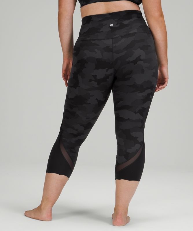 Lululemon Wunder Under Scalloped Hem High-Rise Crop 23 Leggings Dam Camo Svarta Olika Färger | ZKUT-91320