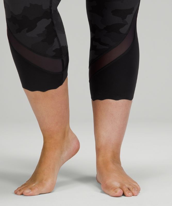Lululemon Wunder Under Scalloped Hem High-Rise Crop 23 Leggings Dam Camo Svarta Olika Färger | ZKUT-91320