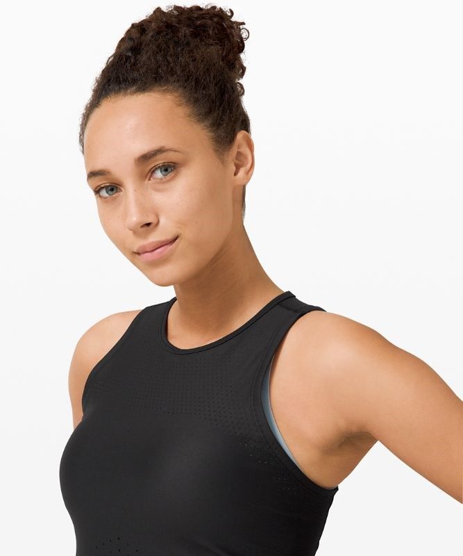 Lululemon Zoned In Tank Top Blast Dam Svarta | KJYR-12537