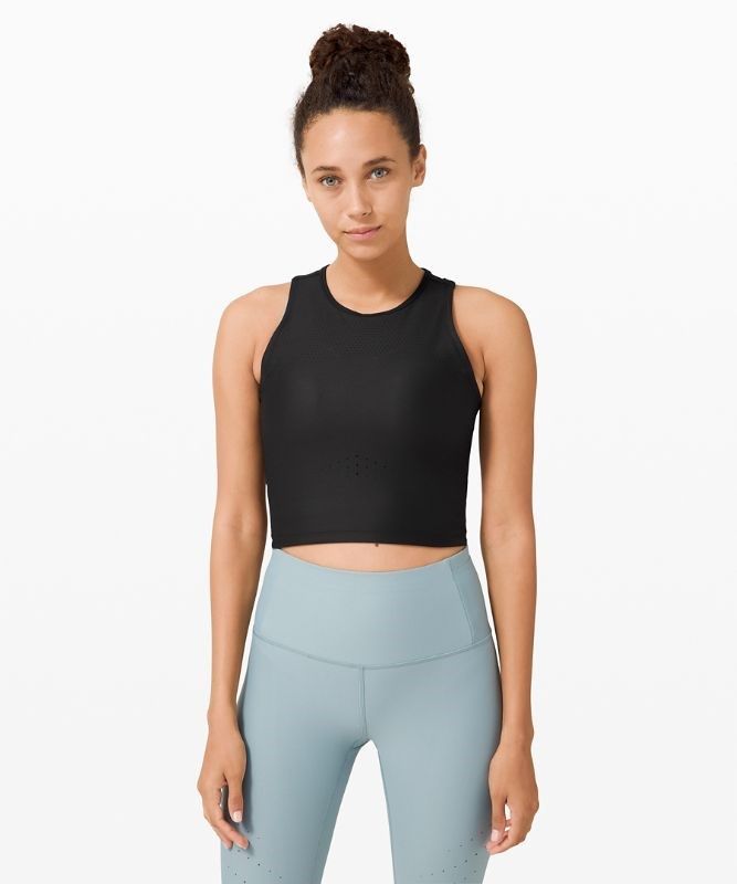 Lululemon Zoned In Tank Top Blast Dam Svarta | KJYR-12537
